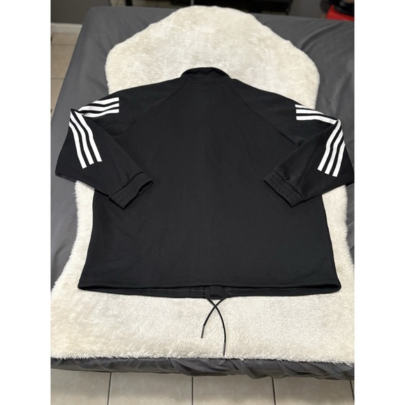 Adidas FUTURE ICONS 3-STRIPES COACHES JACKET Size 2Xl Black White Snap - Picture 2 of 8